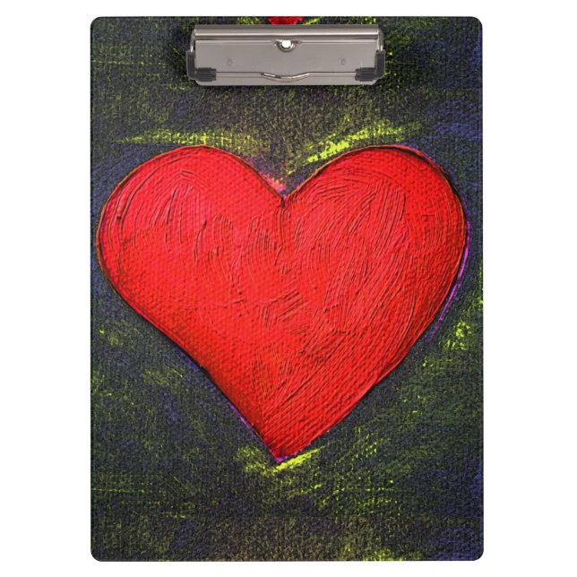 Portapapeles de corazón pintado (Anverso)