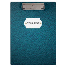 Portapapeles de cuero azul