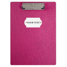Portapapeles de cuero rosa