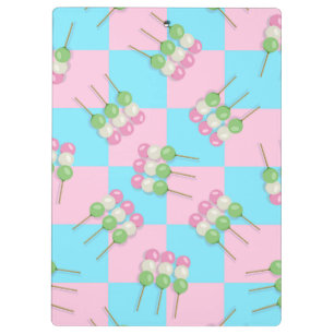 Portapapeles de Dango Pastel Azul Rosa
