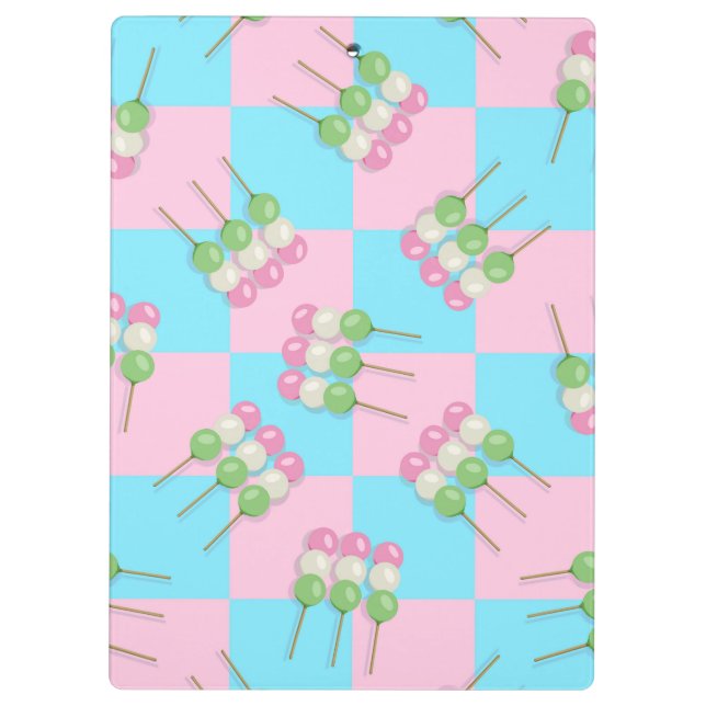 Portapapeles de Dango Pastel Azul Rosa (Reverso)