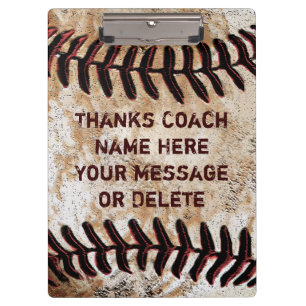 Portapapeles de entrenador de béisbol personalizad