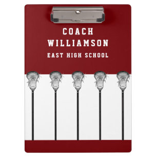 Portapapeles de entrenador de lacrosse