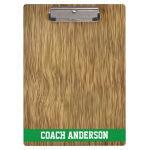 Portapapeles De Entrenador Personalizado Sobre El 