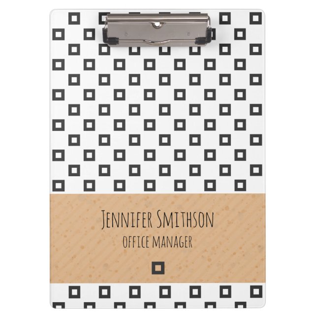 Portapapeles de estilo geométrico moderno (Anverso)