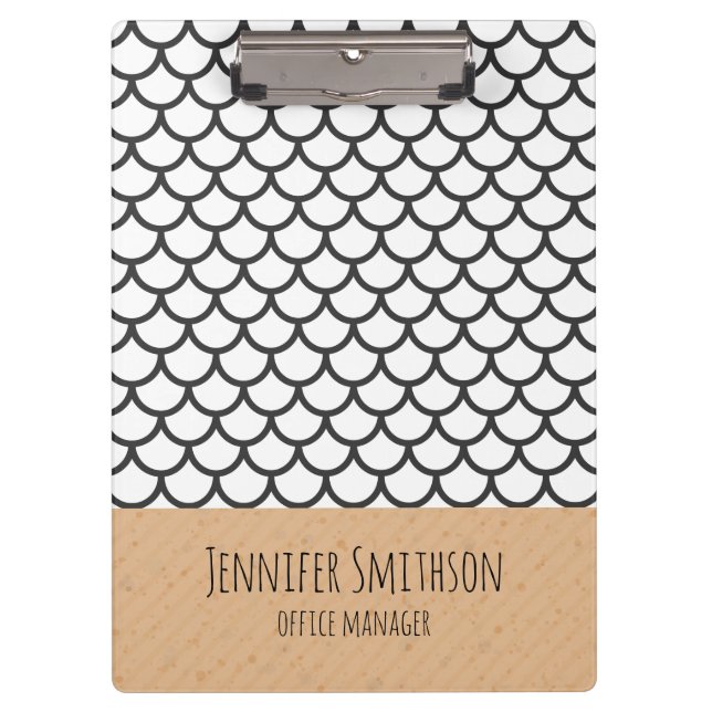 Portapapeles de estilo geométrico moderno (Anverso)