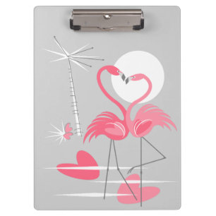 Portapapeles de Flamingo Love