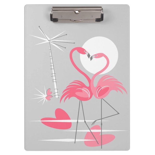 Portapapeles de Flamingo Love (Anverso)