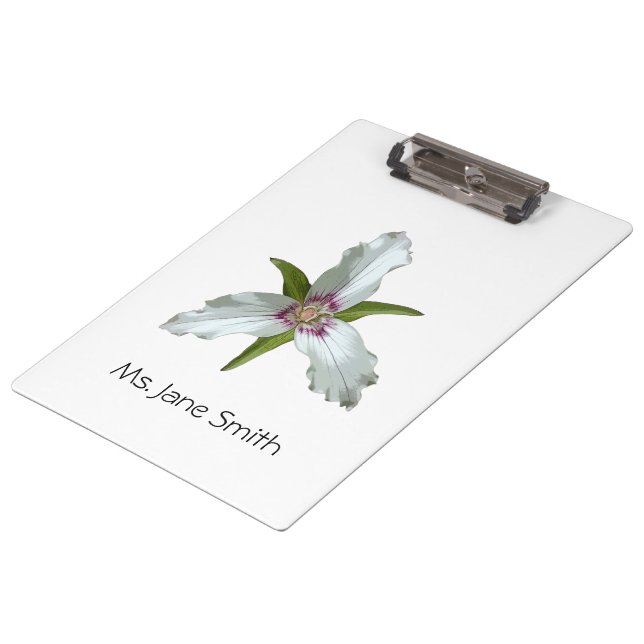 Portapapeles de Flor Silvestre Trillium Spring Pin (Angular)