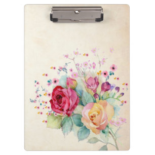 Portapapeles de flores