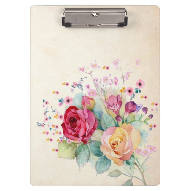Portapapeles de flores (Anverso)