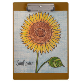 Portapapeles de girasol amarillo