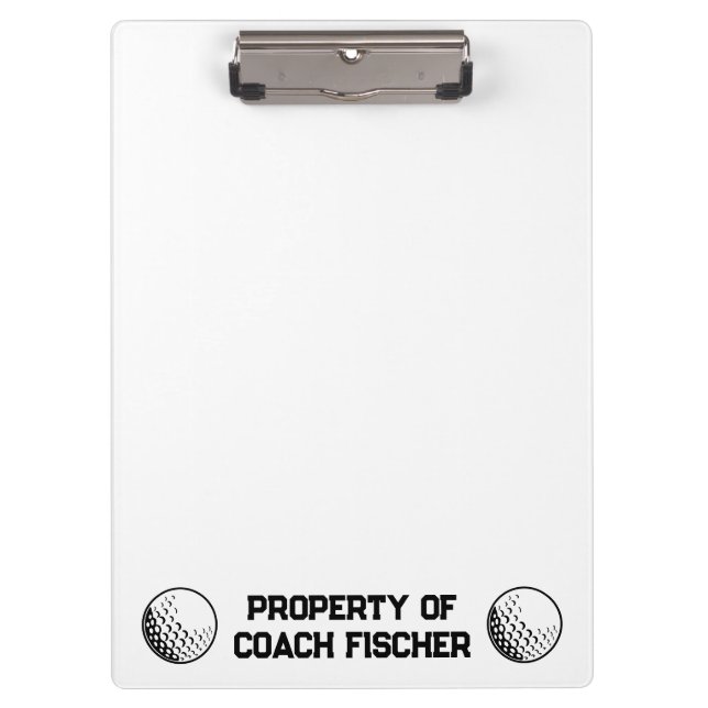 Portapapeles de golf personalizado (Anverso)