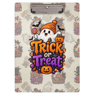 Portapapeles de Halloween con fantasma adorable pa