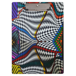 Portapapeles de ilusión óptica psicodélica