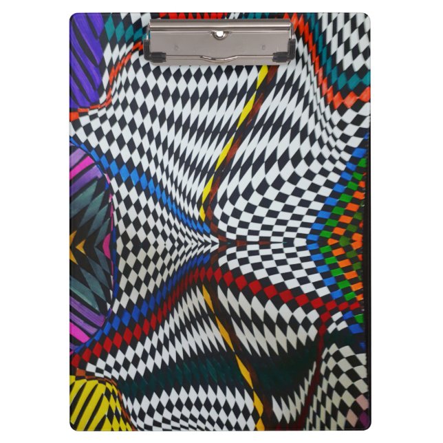 Portapapeles de ilusión óptica psicodélica (Anverso)