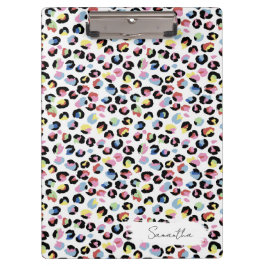 Portapapeles de impresión animal coloreado persona