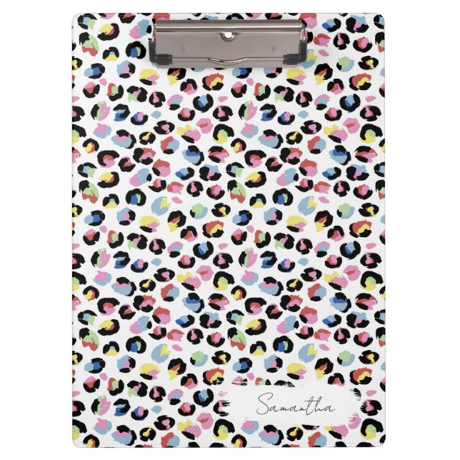 Portapapeles de impresión animal coloreado persona (Anverso)