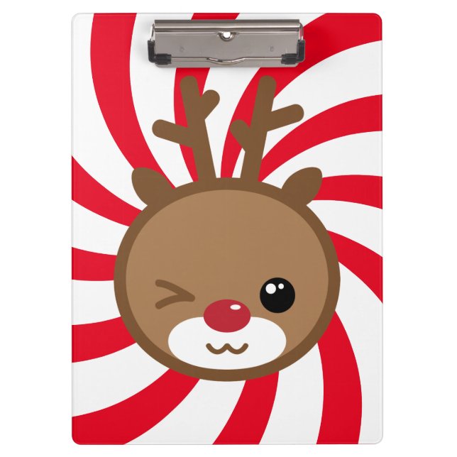 Portapapeles de Kawaii Reindeer (Anverso)