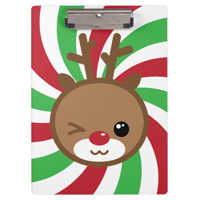 Portapapeles de Kawaii Reindeer (Anverso)