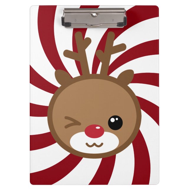 Portapapeles de Kawaii Reindeer (Anverso)