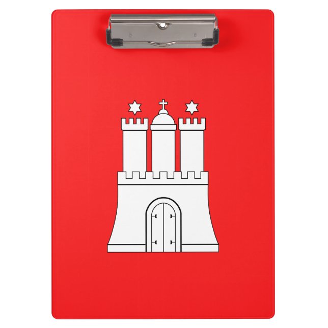 Portapapeles de la bandera de Hamburgo (Anverso)