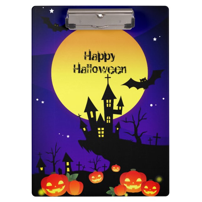 Portapapeles de la noche feliz de Halloween (Anverso)