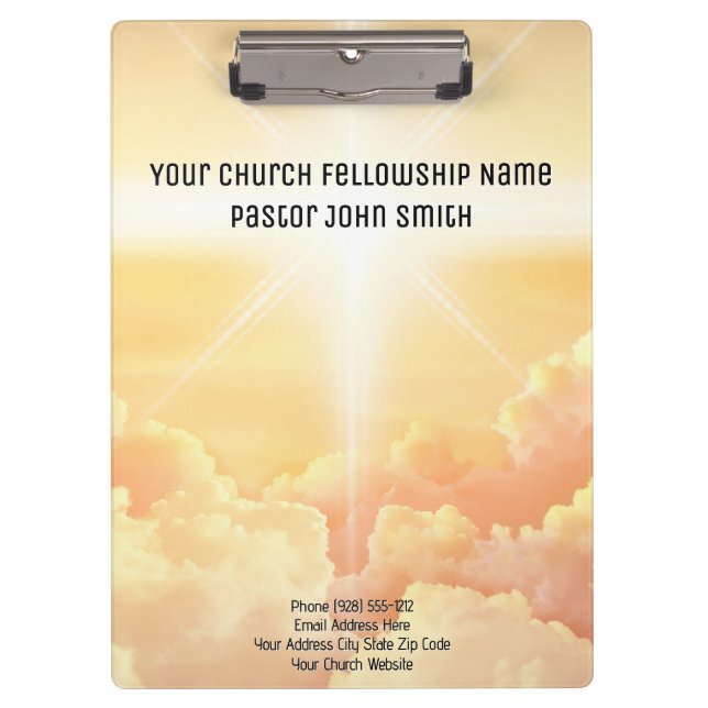 Portapapeles de la oficina de la iglesia en la nub (Anverso)