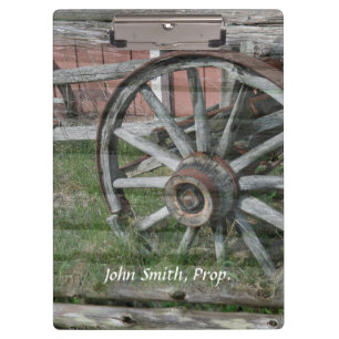 Portapapeles de la rueda de vagón rústico de estil