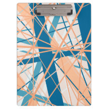 Portapapeles de Líneas Geométricas de Verano Beach