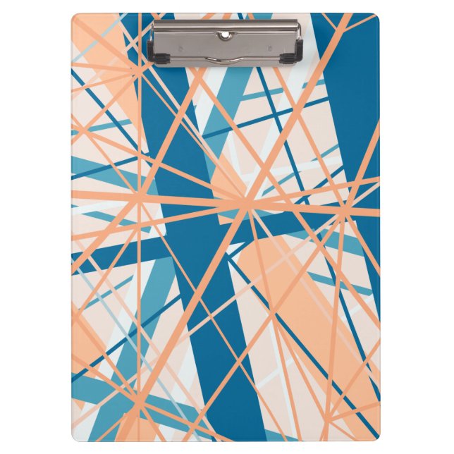 Portapapeles de Líneas Geométricas de Verano Beach (Anverso)