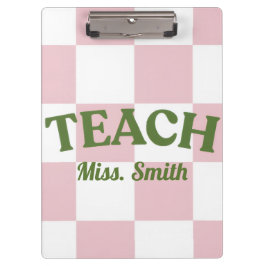 Portapapeles de maestra personalizable de cuadros 