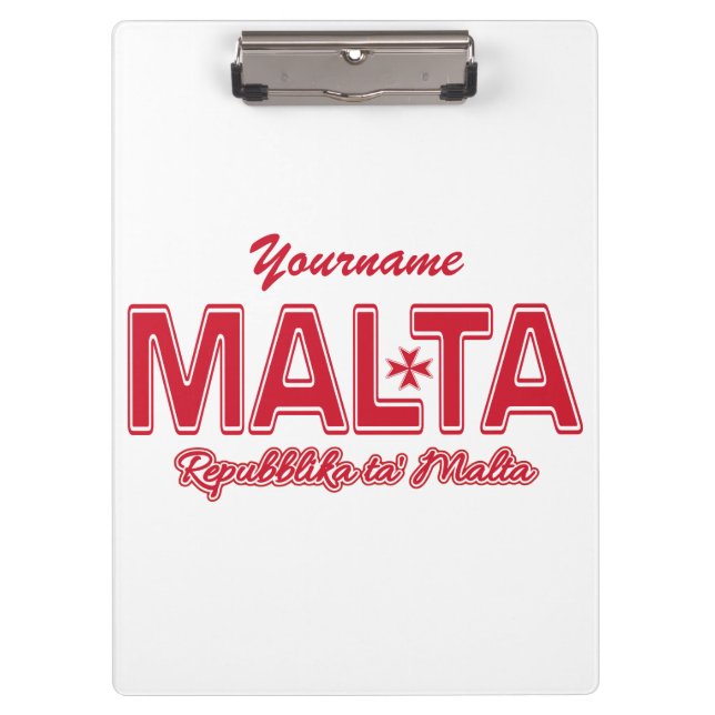 Portapapeles de MALTA personalizado (Anverso)