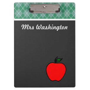 Portapapeles de manzana de pizarra personalizado