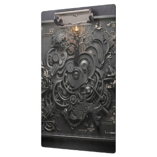 Portapapeles de mapa mecánico steampunk