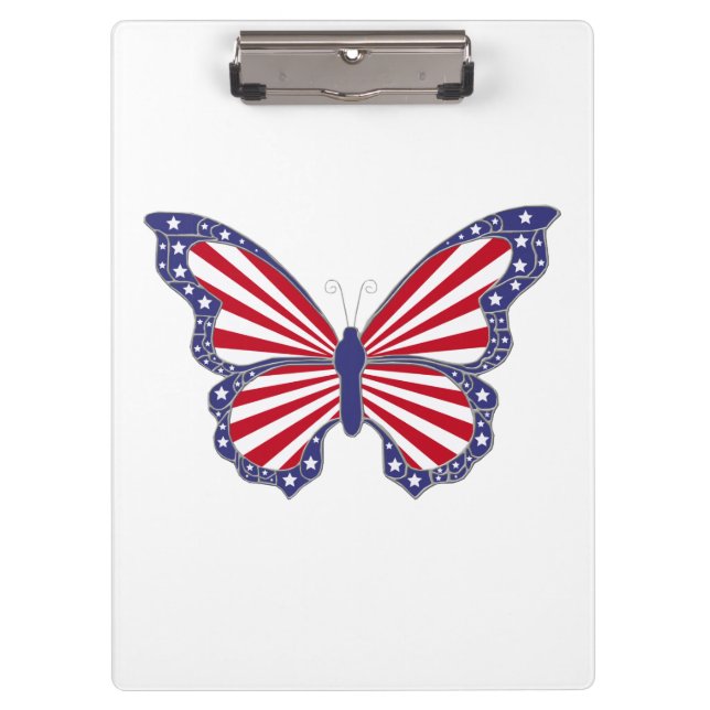 Portapapeles de mariposa patriótica (Anverso)