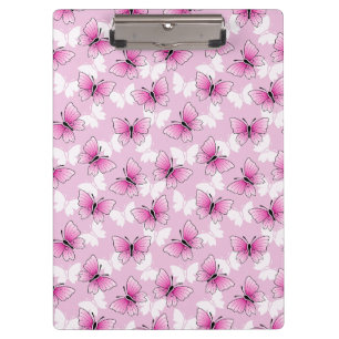 Portapapeles de Mariposa Rosa Bonita
