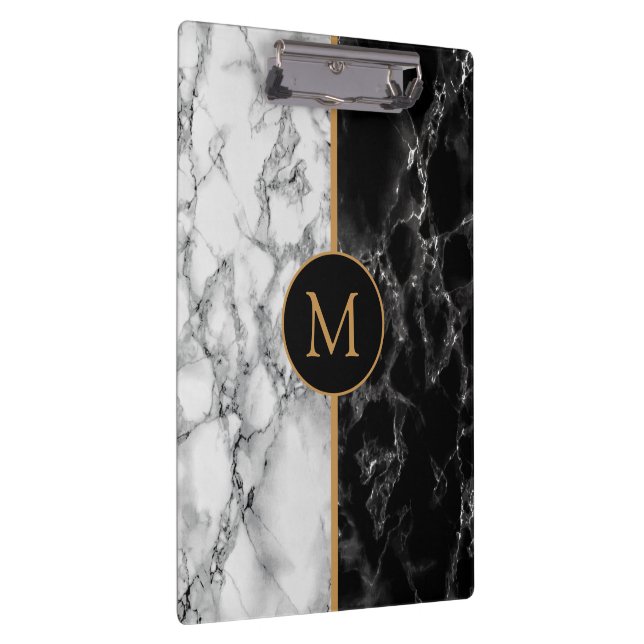 Portapapeles de mármol falso con letra Personaliza (Derecha)