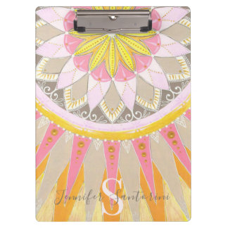 Portapapeles de moda del Mandala Morning Sun