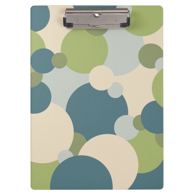 Portapapeles de moléculas azul-verde (Anverso)