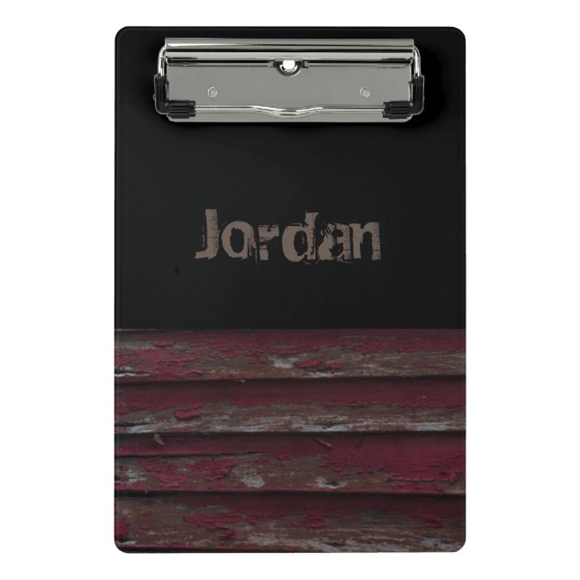 Portapapeles de monograma rústico (Anverso)