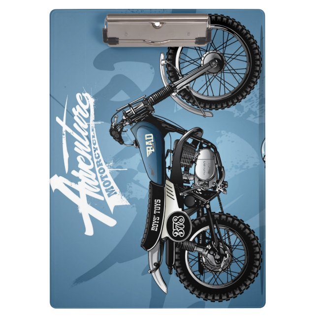 Portapapeles de motocross Blue Dirt Bike | Suminis (Anverso)