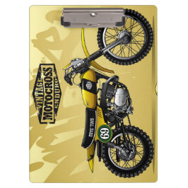 Portapapeles de Motocross Yellow Dirt Bike | Fuera