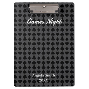 Portapapeles de Noche de Juegos – Marcador y Juego
