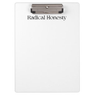 Portapapeles de oficina de honestidad radical