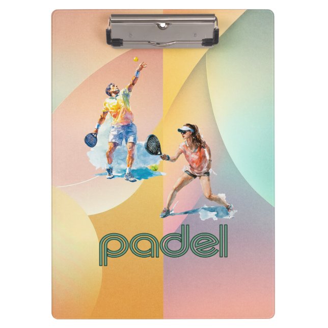 Portapapeles de Padel – Estilo Vibrante de Padel (Anverso)
