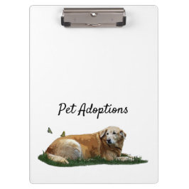 Portapapeles de perros de raza mixta de labrador a