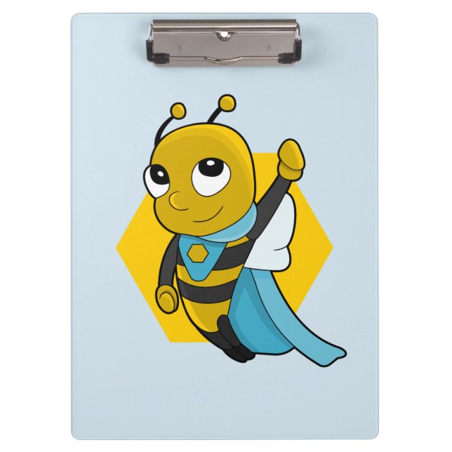 Portapapeles de personalizado de abejas superhéroe (Anverso)