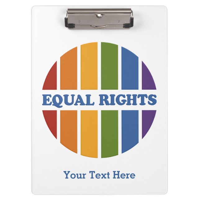 Portapapeles de personalizado de derechos iguales (Anverso)