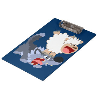 Portapapeles de Personalizado y lobo lindo